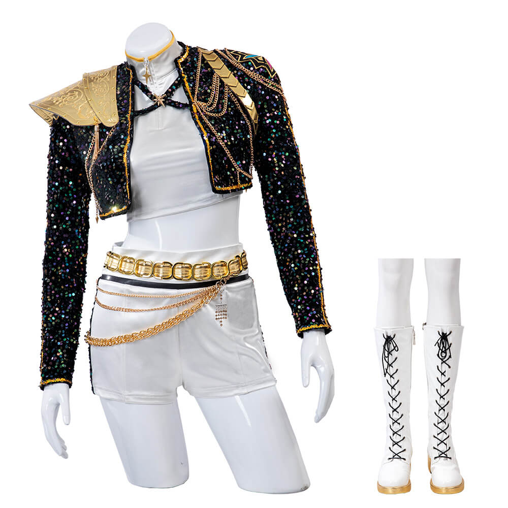 Ensemble Kpop Koreanpop Demon Hunters Pour Fille - Tenue Coordonnée Style Coréen - Manches Longues - Lavage Machine