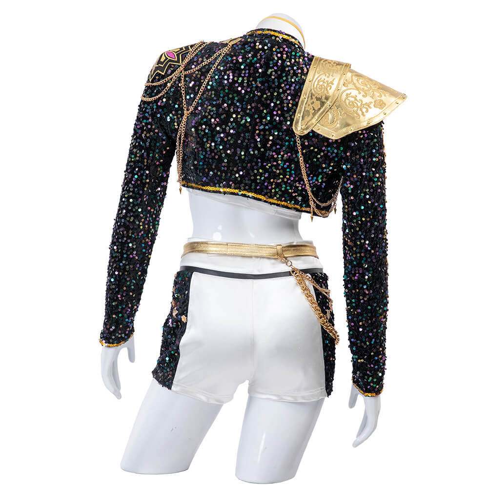 Kpop Demon Hunters Rumi Cosplay Costume Golden Stage Outfits Takerlama