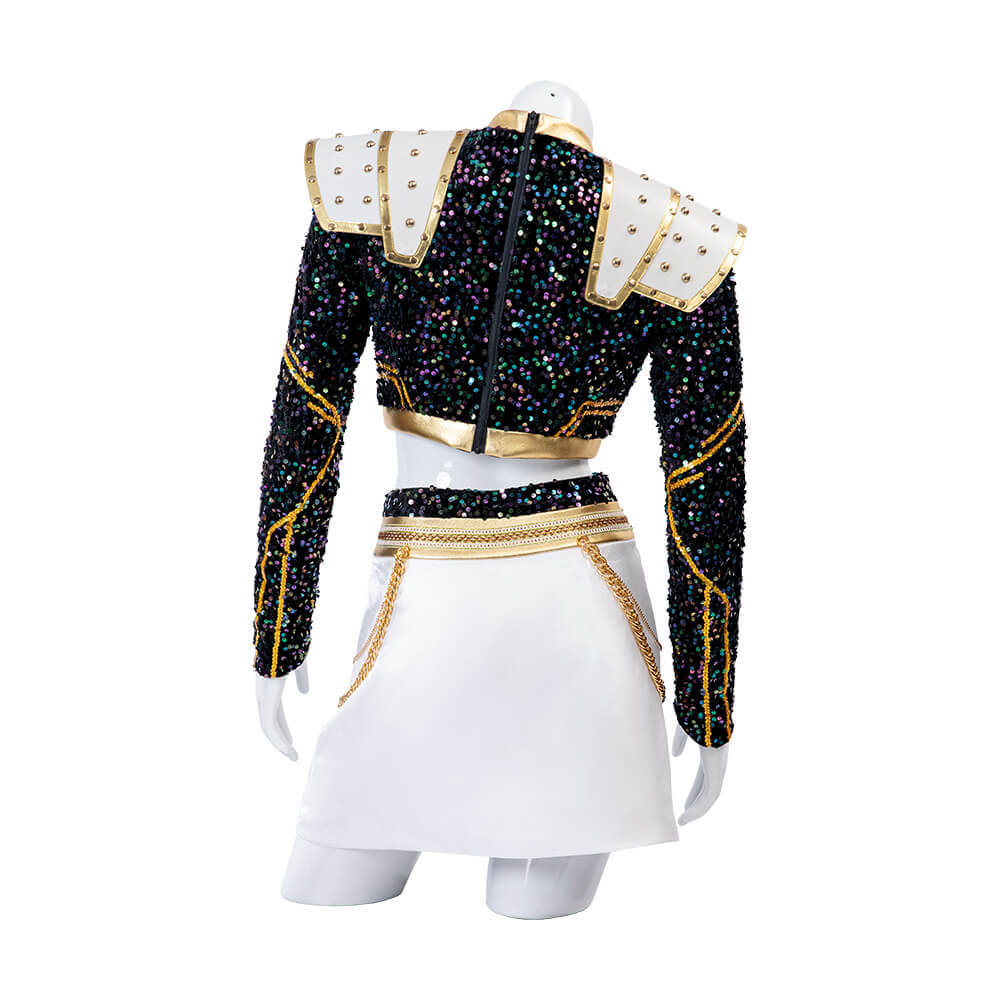 Kpop Demon Hunters Zoey Golden Black Performance Dance Outfit Takerlama