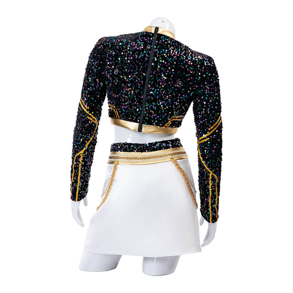 Kpop Demon Hunters Zoey Golden Black Performance Dance Outfit Takerlama