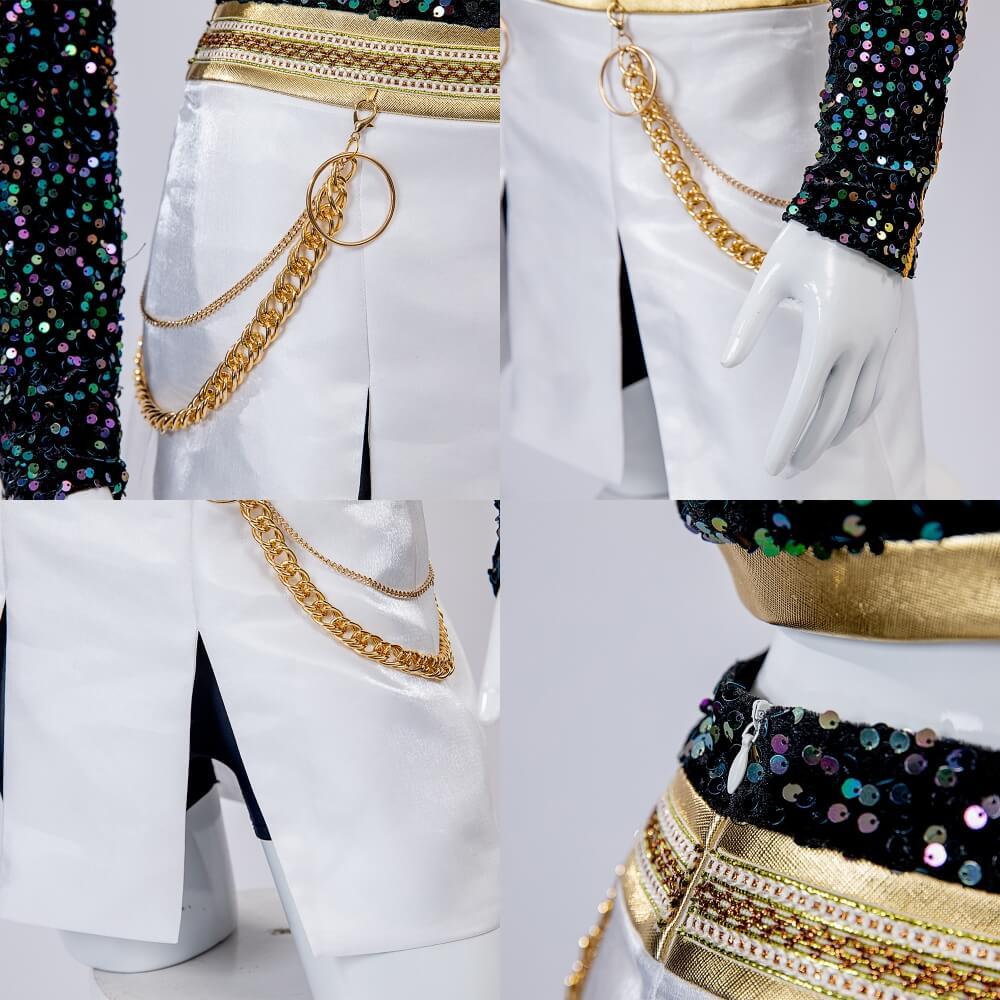 Kpop Demon Hunters Zoey Golden Black Performance Dance Outfit Takerlama