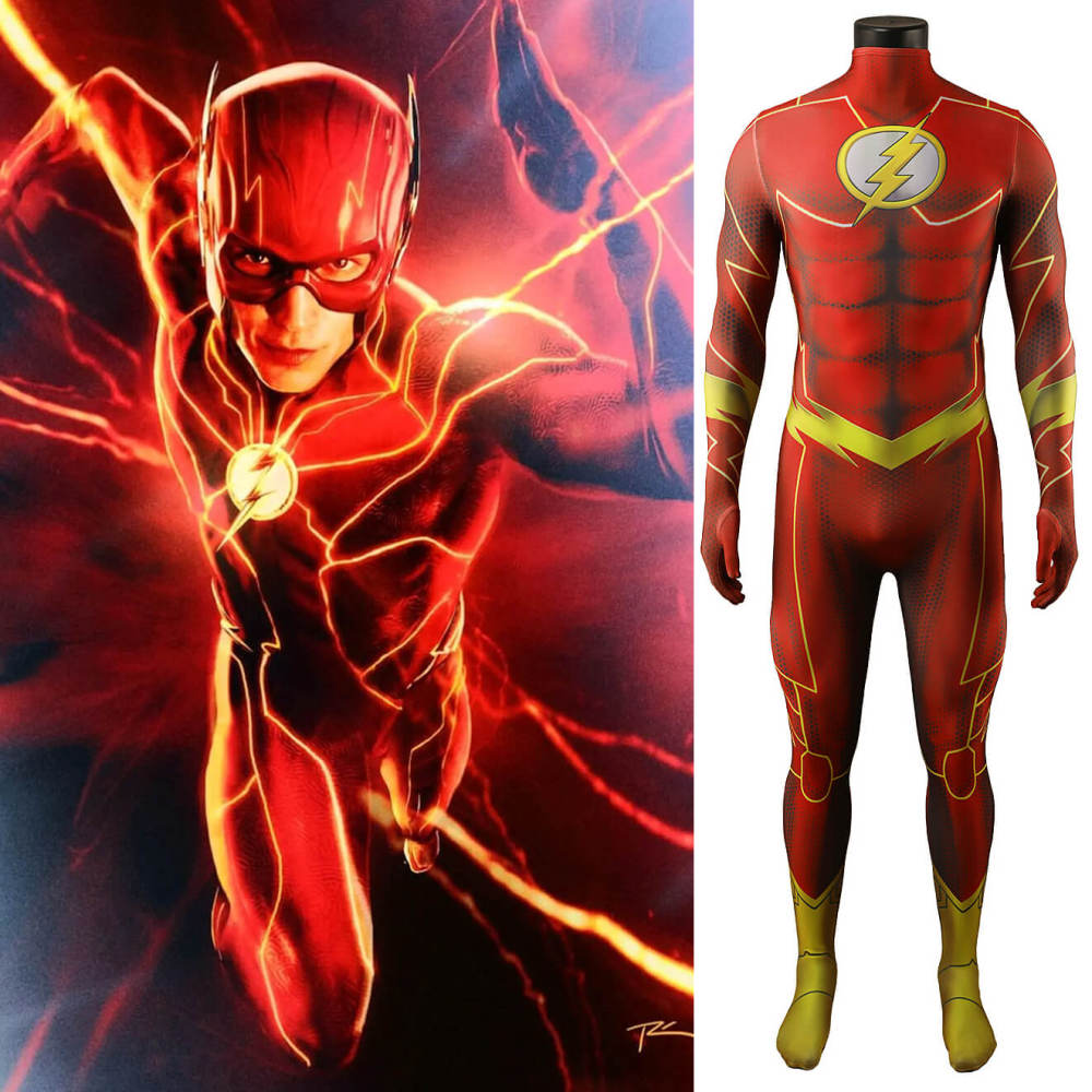 New DC The Flash Barry Allen Superhero Cosplay Costume Takerlama
