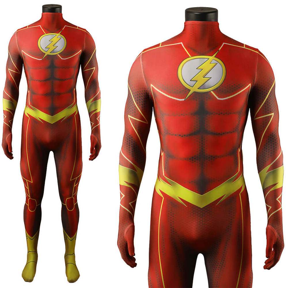 New DC The Flash Barry Allen Superhero Cosplay Costume Takerlama