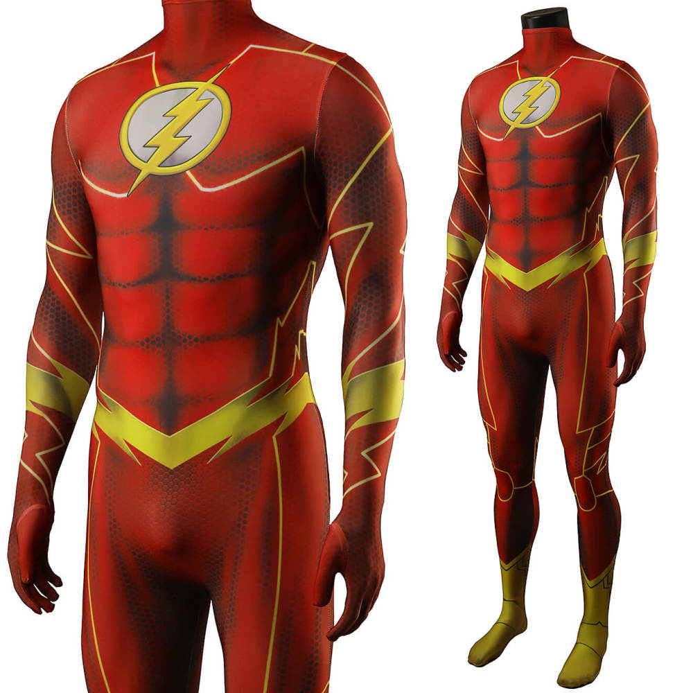 New DC The Flash Barry Allen Superhero Cosplay Costume Takerlama