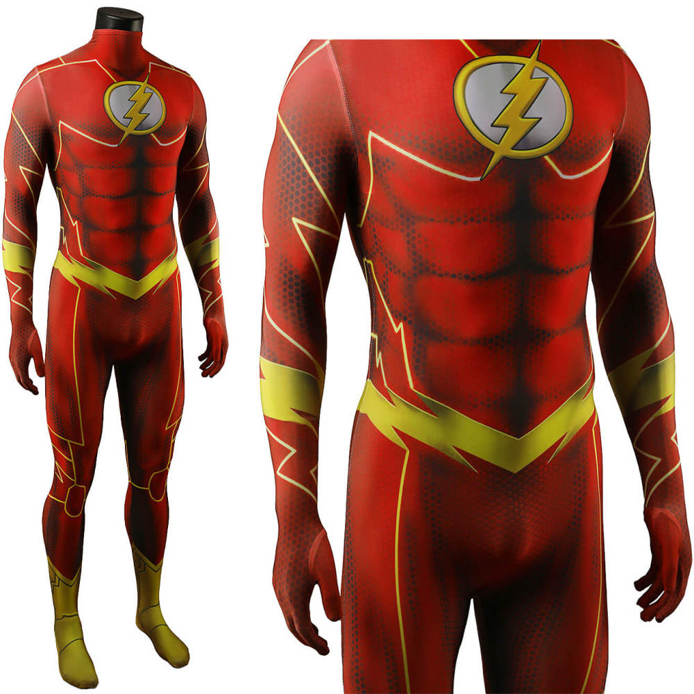 New DC The Flash Barry Allen Superhero Cosplay Costume Takerlama