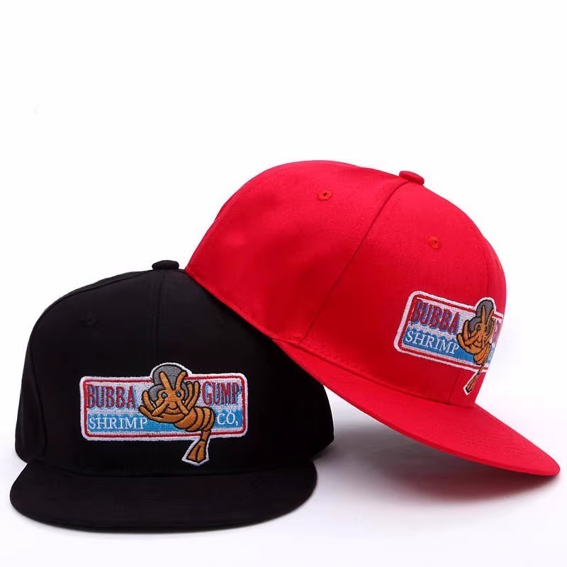 1994 Bubba Gump Hat Shrimp CO. Baseball Cap Hat Black Red Takerlama
