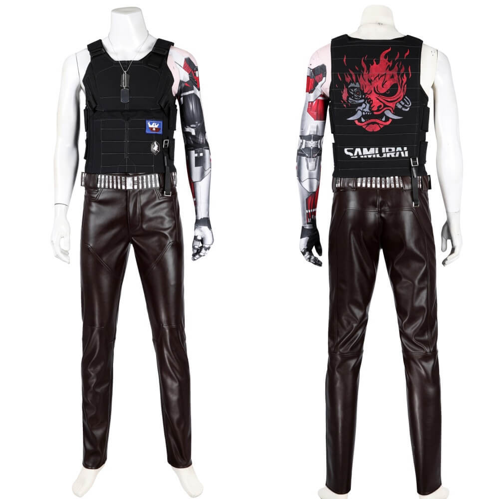 Johnny Silverhand Samurai Halloween Cosplay Costume Adult Takerlama