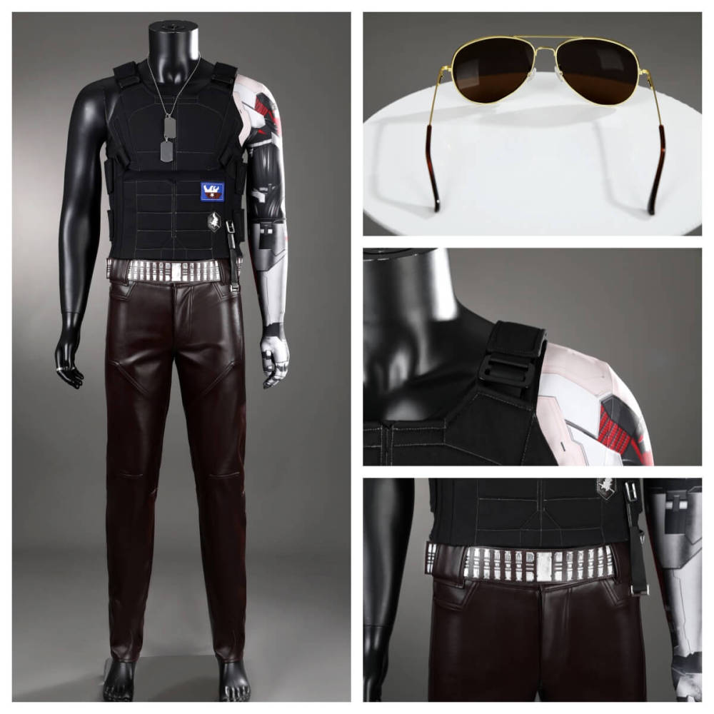 Cyberpunk 2077 Johnny Silverhand Samurai Halloween Cosplay Costume Adult Takerlama