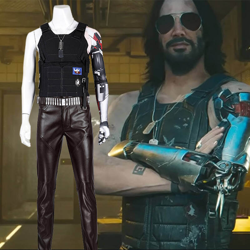 Cyberpunk 2077 Johnny Silverhand Samurai Halloween Cosplay Costume Adult Takerlama