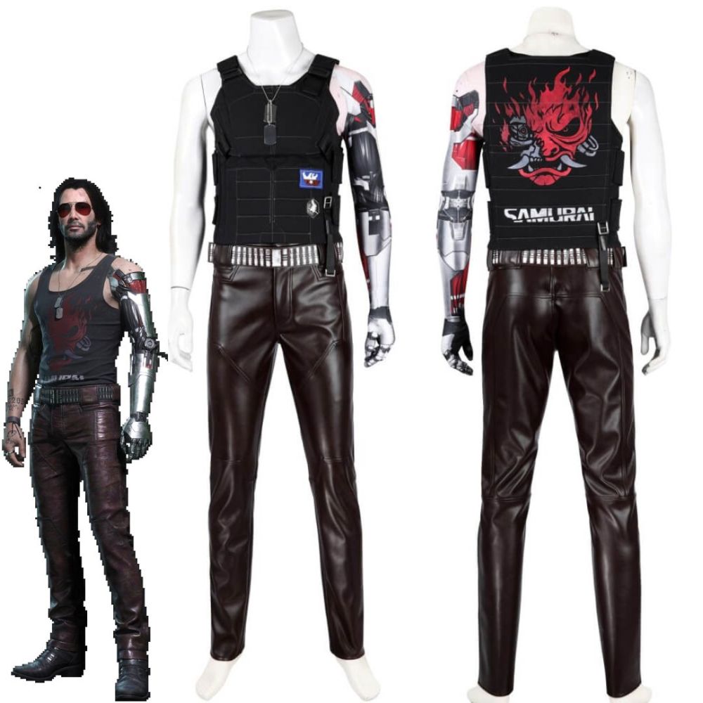 Johnny Silverhand Samurai Halloween Cosplay Costume Adult Takerlama