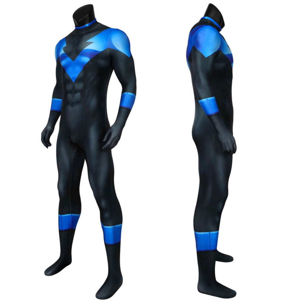 Batman: Under the Red Hood Nightwing Cosplay Costume 3D Print Jumpsuit Takerlama