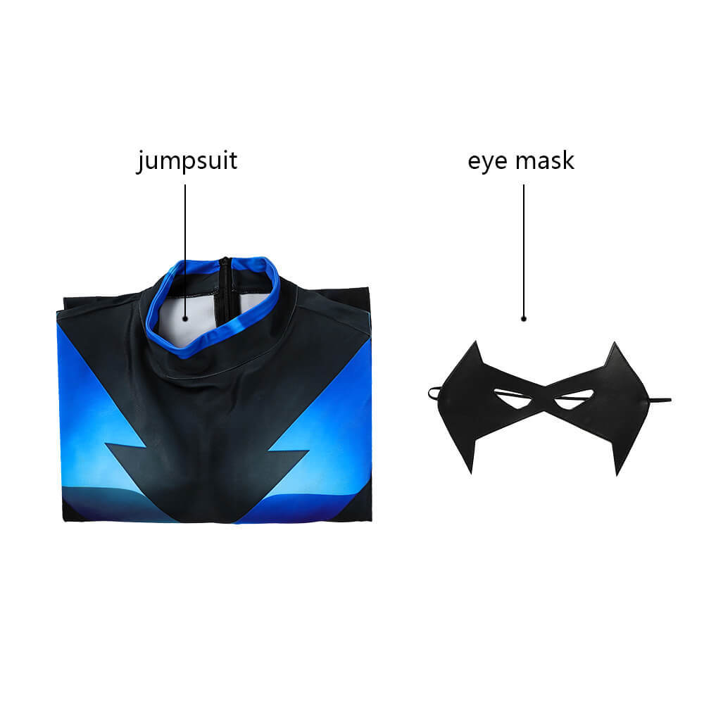 Batman: Under the Red Hood Nightwing Cosplay Costume 3D Print Jumpsuit Takerlama