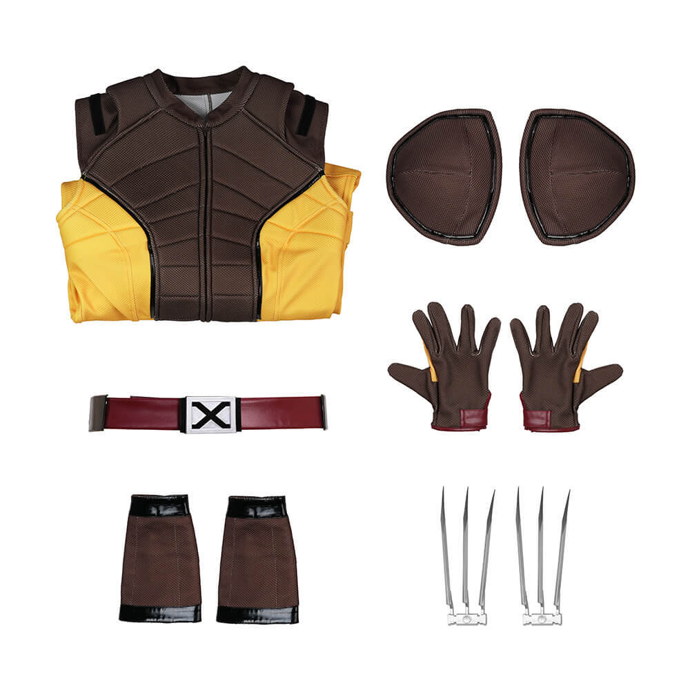 Deadpool 3 Wolverine Halloween Cosplay Costume Brown Outfits Takerlama