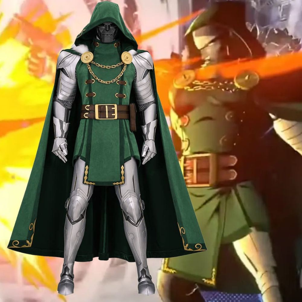 Deluxe Doctor Doom Dr. Victor von Doom Halloween Cosplay Costume Marvel Tokon Fighting Souls Takerlama