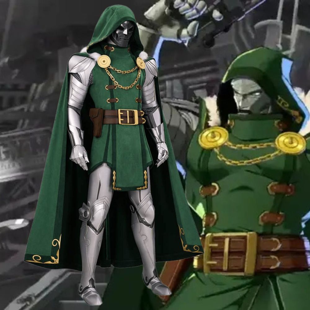 Deluxe Doctor Doom Dr. Victor von Doom Halloween Cosplay Costume Marvel Tokon Fighting Souls Takerlama