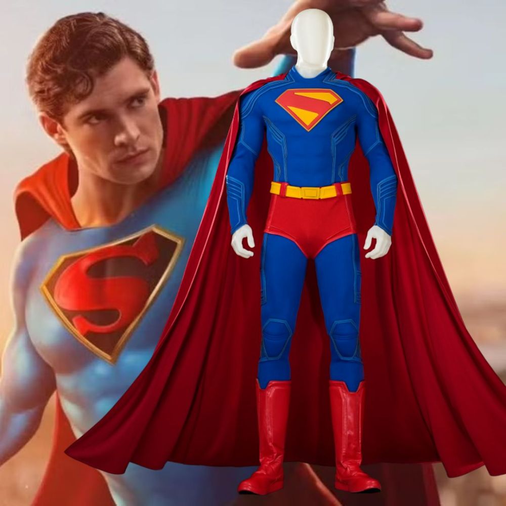 Deluxe Superman Legacy Clark Kent Halloween Cosplay Costume Movie Superhero Outfits Takerlama
