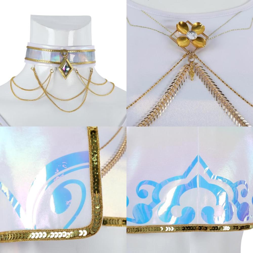 Kpop Demon Hunters Mira What It Sounds Like White Cosplay Costume Top Level Takerlama