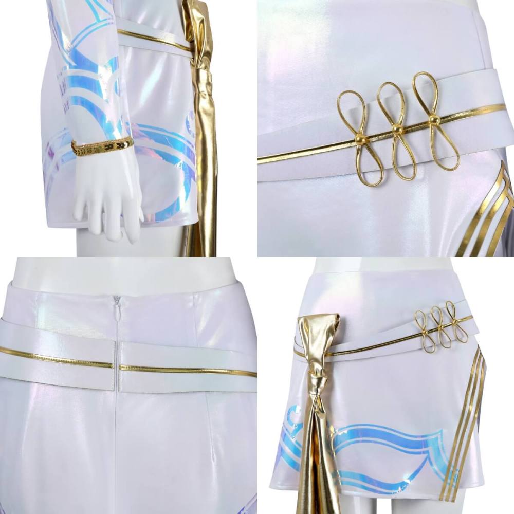 Kpop Demon Hunters Mira What It Sounds Like White Cosplay Costume Top Level Takerlama