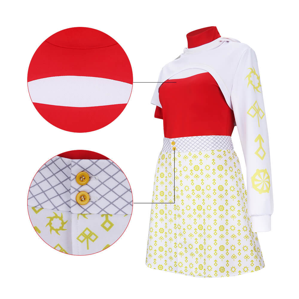 Zombies 4 Dawn of the Vampires Nova Cosplay Costume White Dress Set Adult Takerlama