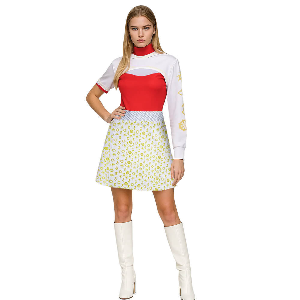 Zombies 4 Dawn of the Vampires Nova Cosplay Costume White Dress Set Adult Takerlama