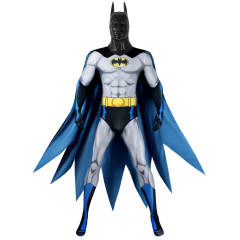Bruce Wayne 2004 TV Series Cosplay Costume Superhero Jumpsuit Cloak Mask Takerlama