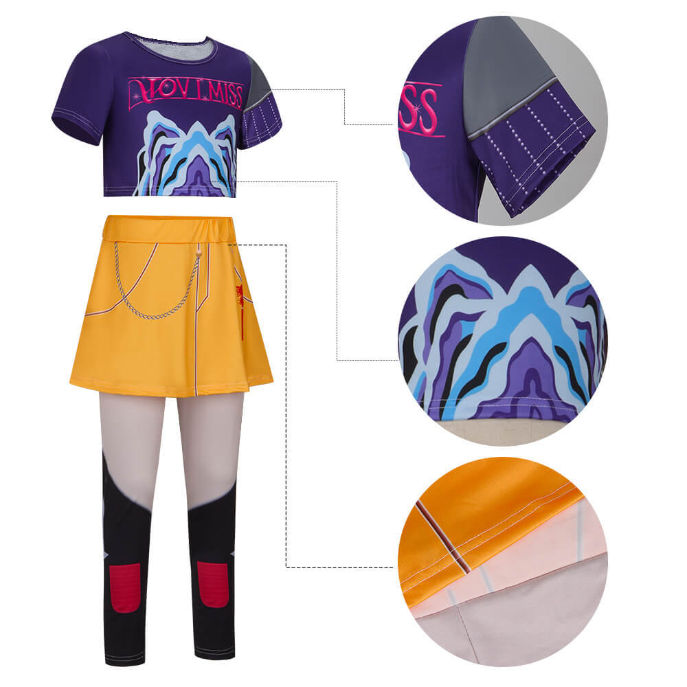 Kids Kpop Demon Hunters Mira Cosplay Costume Teenagers Girls Gifts Takerlama