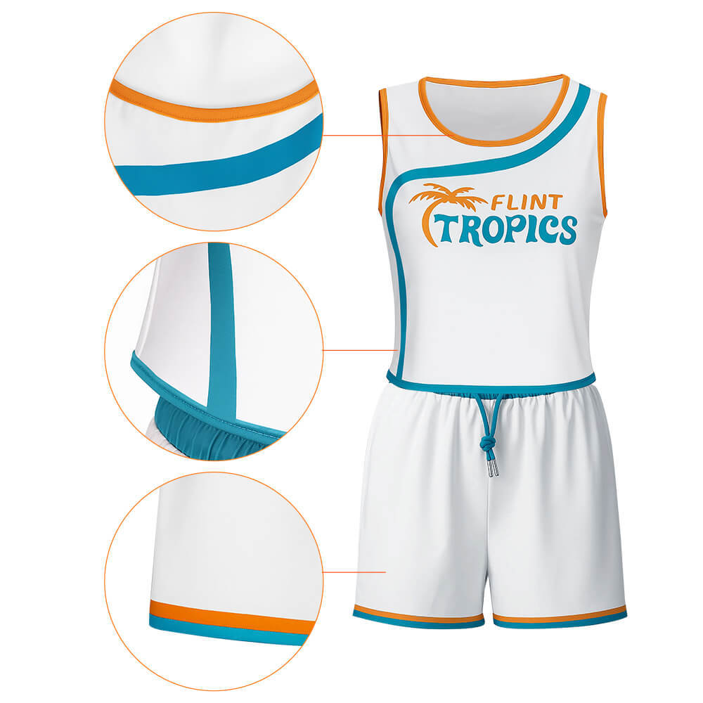 Semi-Pro Jackie Moon Flint Tropics Cheerleader Uniform Cosplay Costume for Women  Takerlama