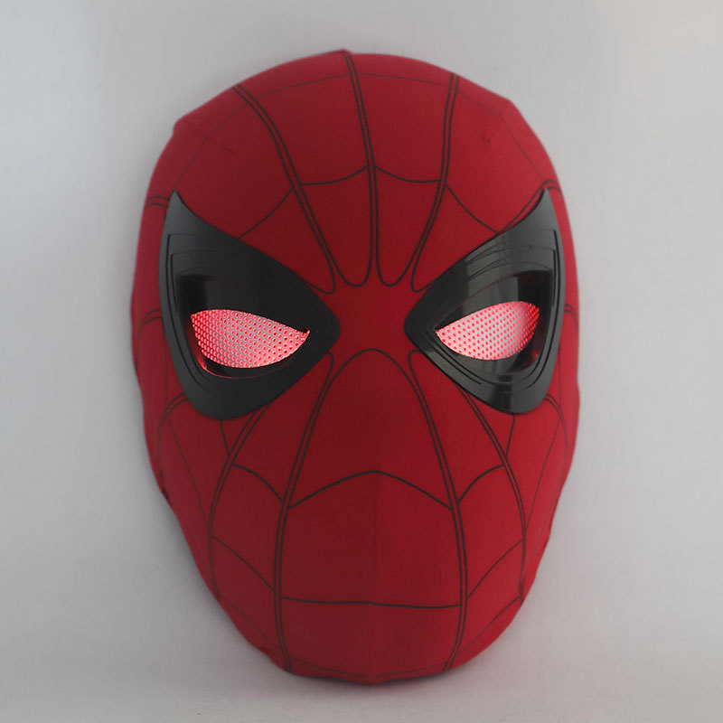 Marvel Spider-Man Far from Home Mask Peter Parker Eyes Movable Electronic Cosplay Headgear Takerlama
