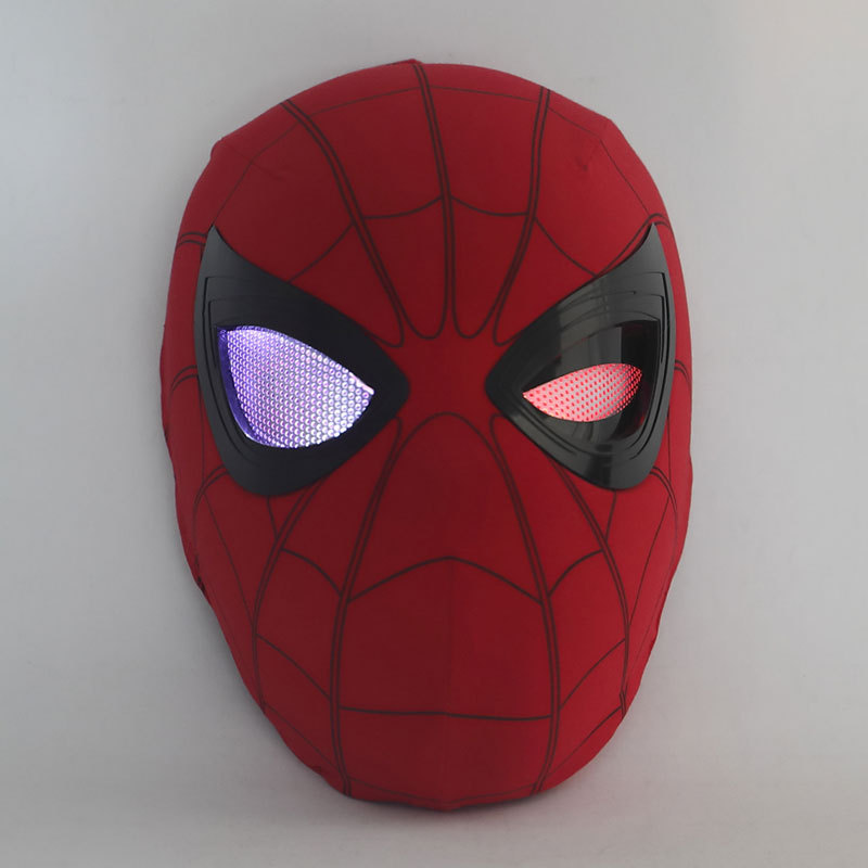 Marvel Spider-Man Far from Home Mask Peter Parker Eyes Movable Electronic Cosplay Headgear Takerlama