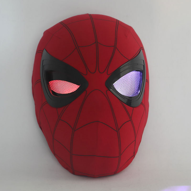 Marvel Spider-Man Far from Home Mask Peter Parker Eyes Movable Electronic Cosplay Headgear Takerlama