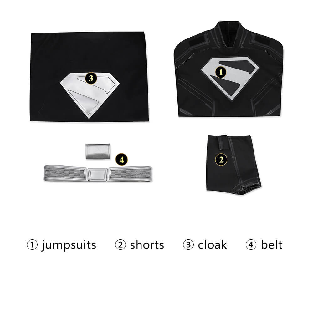 Movie Superman 2025 Clark Kent Halloween Cosplay Costume Black Superhero Outfits Takerlama