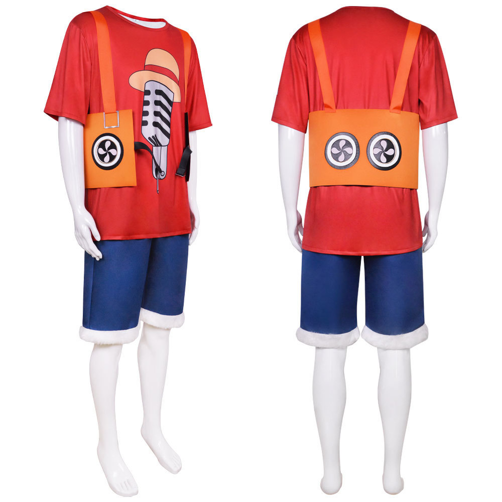 Anime Film Red 2022 Monkey D. Luffy Cosplay Costume Hat Takerlama