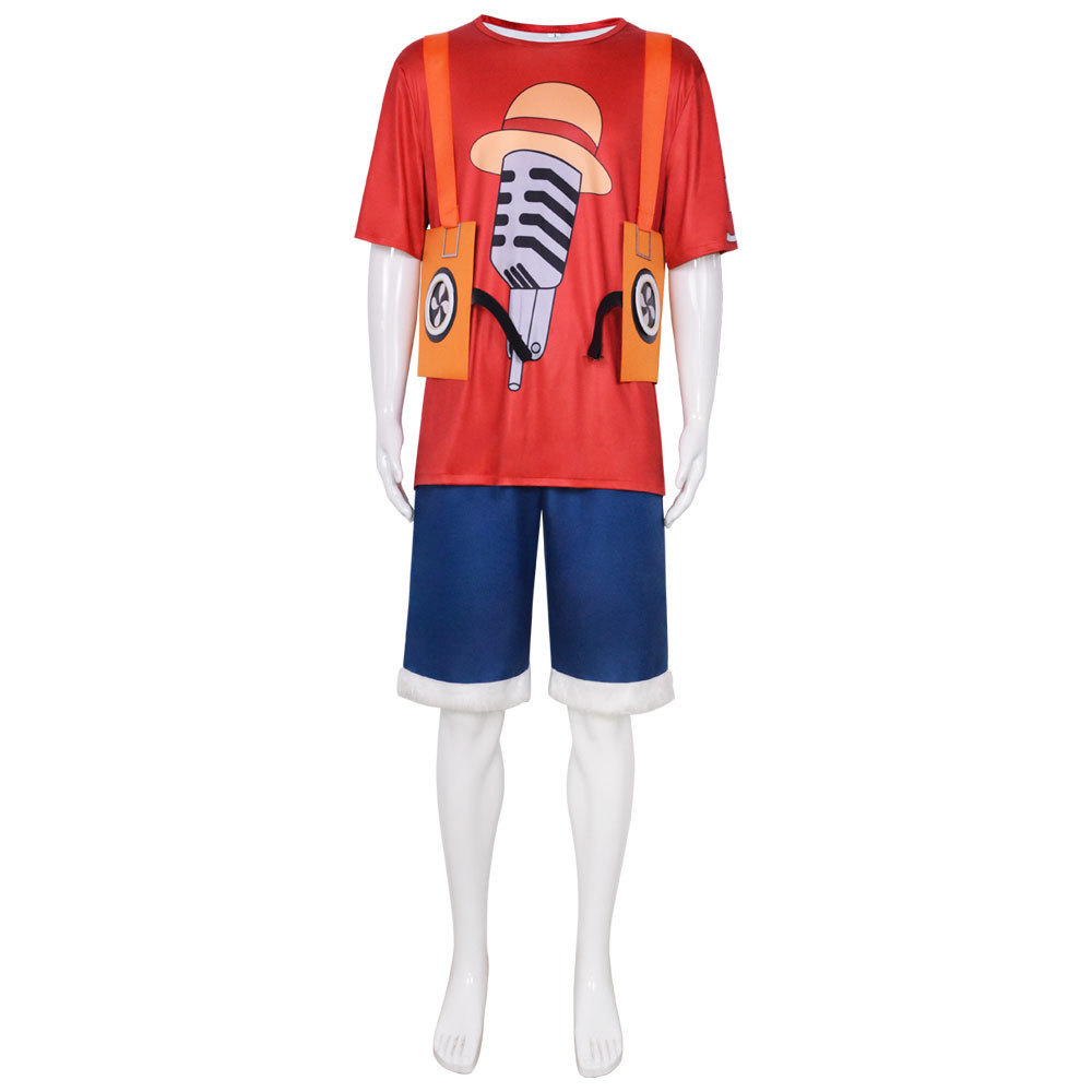 Anime Film Red 2022 Monkey D. Luffy Cosplay Costume Hat Takerlama