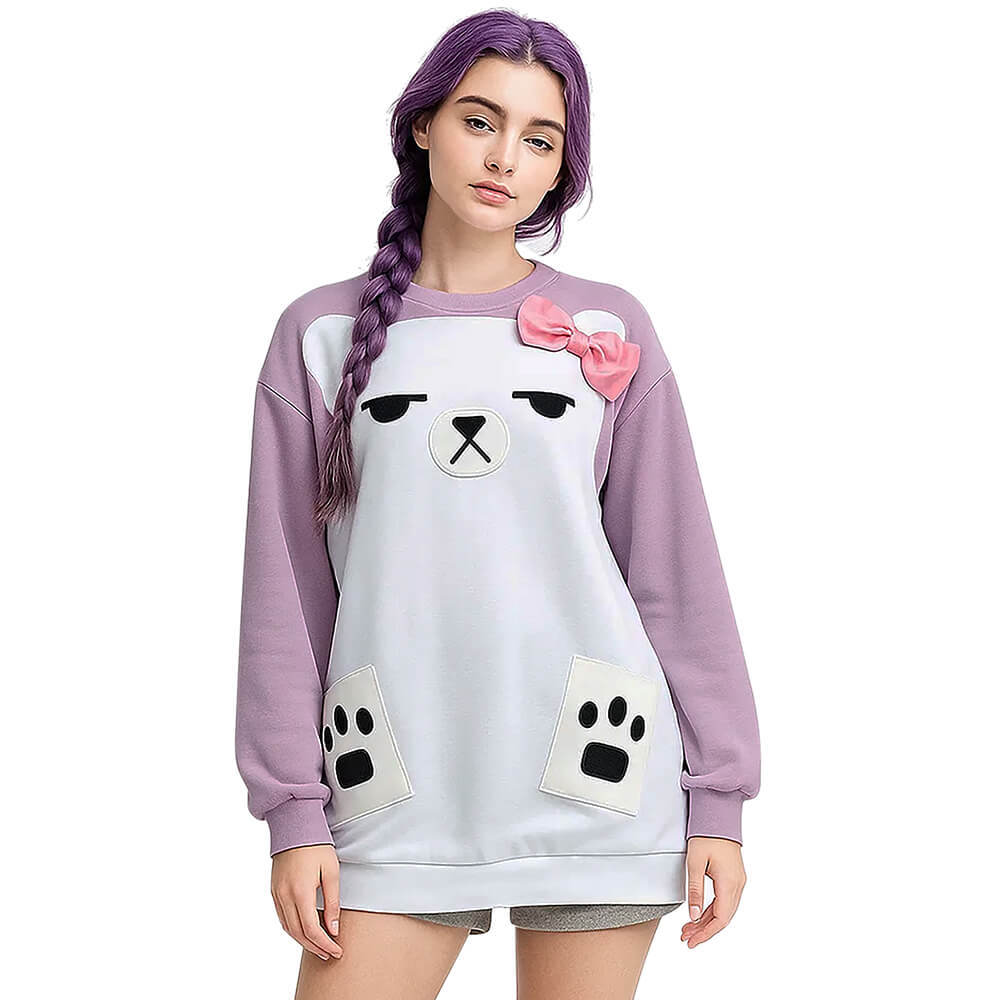 Kpop Demon Hunters Mira Cosplay Costume Bear Pajamas Women's Hoodie Takerlama