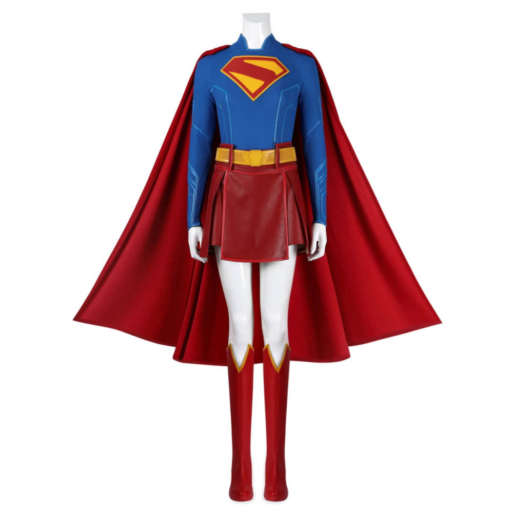 Superman Legacy Supergirl Cosplay Costume 2025 Movie Kara Zor-El Superheroe Jumpsuit Cloak Takerlama