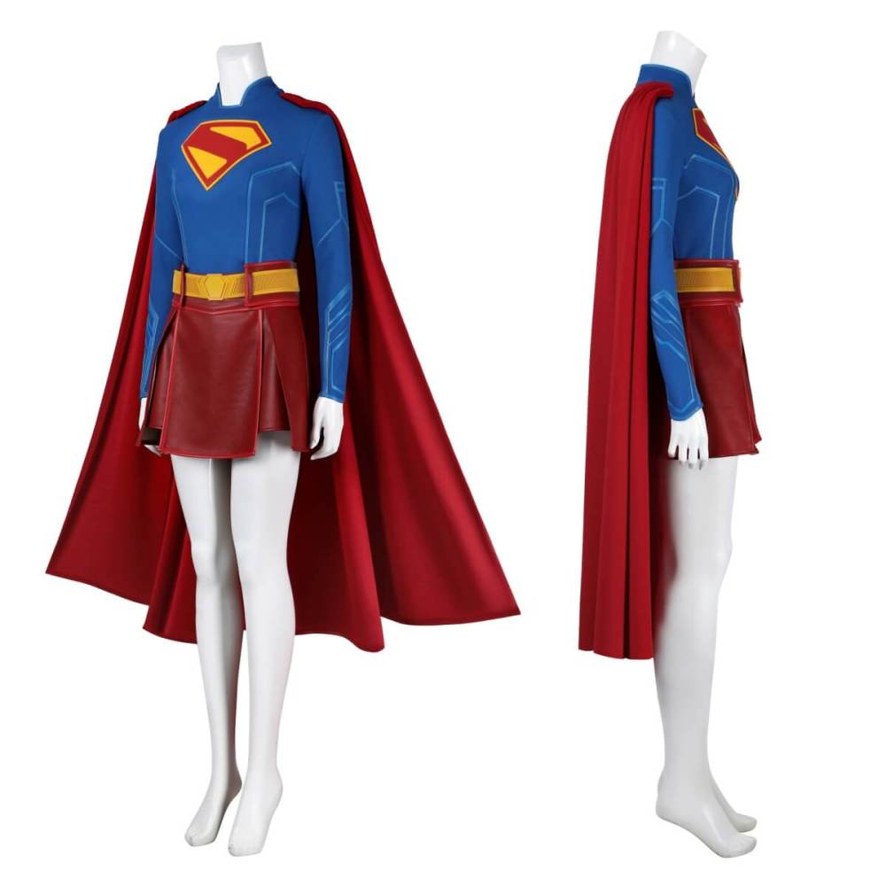 Superman Legacy Supergirl Cosplay Costume 2025 Movie Kara Zor-El Superheroe Jumpsuit Cloak Takerlama