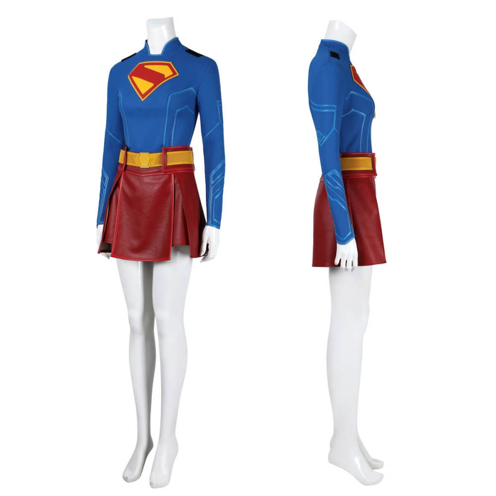 Superman Legacy Supergirl Cosplay Costume 2025 Movie Kara Zor-El Superheroe Jumpsuit Cloak Takerlama