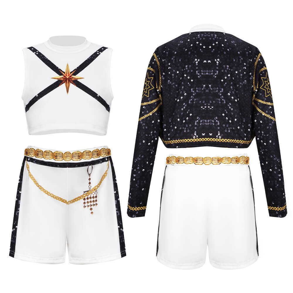 Child Kpop Demon Hunters Rumi Golden Stage Outfits Teenagers Cosplay Costume Girls Gifts Takerlama