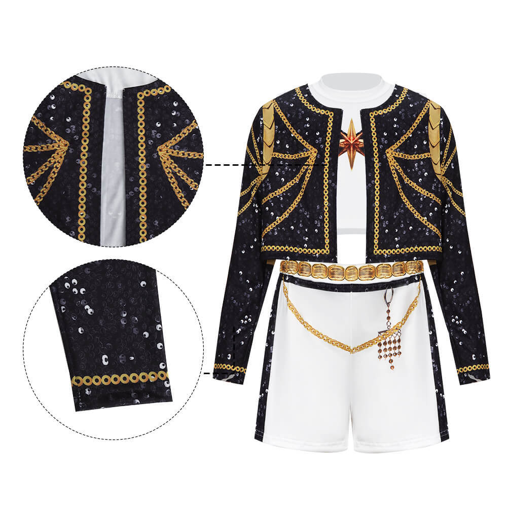 Child Kpop Demon Hunters Rumi Golden Stage Outfits Teenagers Cosplay Costume Girls Gifts Takerlama