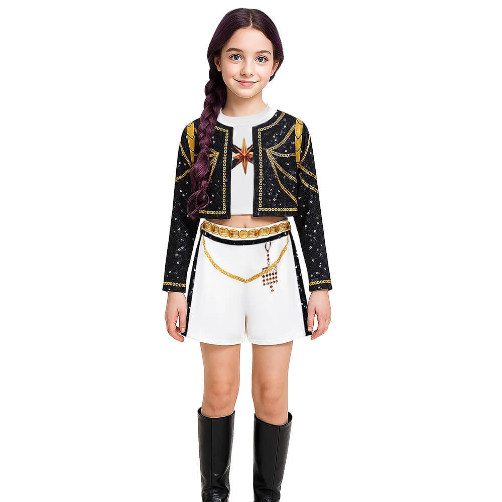 Child Kpop Demon Hunters Rumi Golden Stage Outfits Teenagers Cosplay Costume Girls Gifts Takerlama