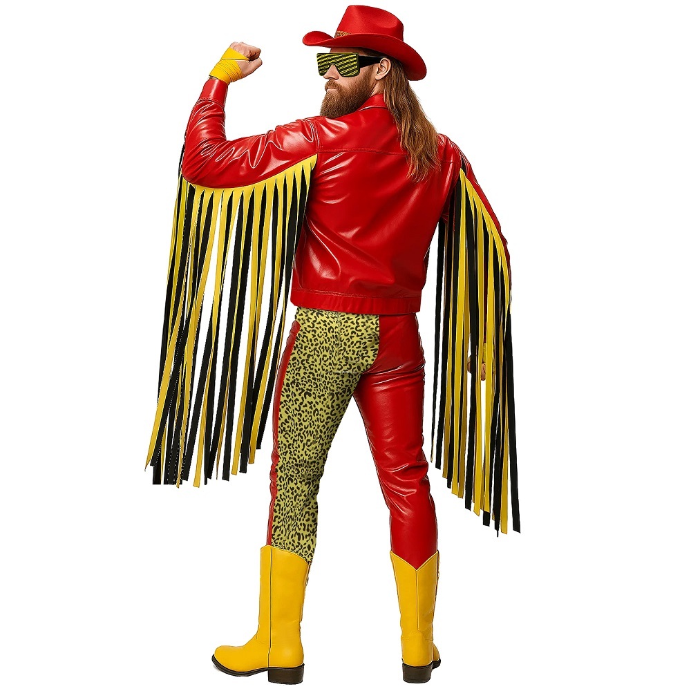 Macho Man Randy Savage Cosplay Costume WWE Wrestling Randall Mario Poffo Outfits In Stock Takerlama