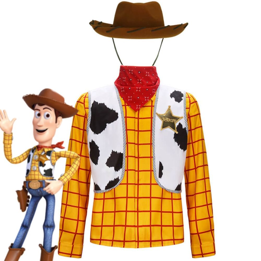 Toy Story Woody Cowboy Costume Adult Halloween Cosplay Outfits With Hat In Stock Takerlama