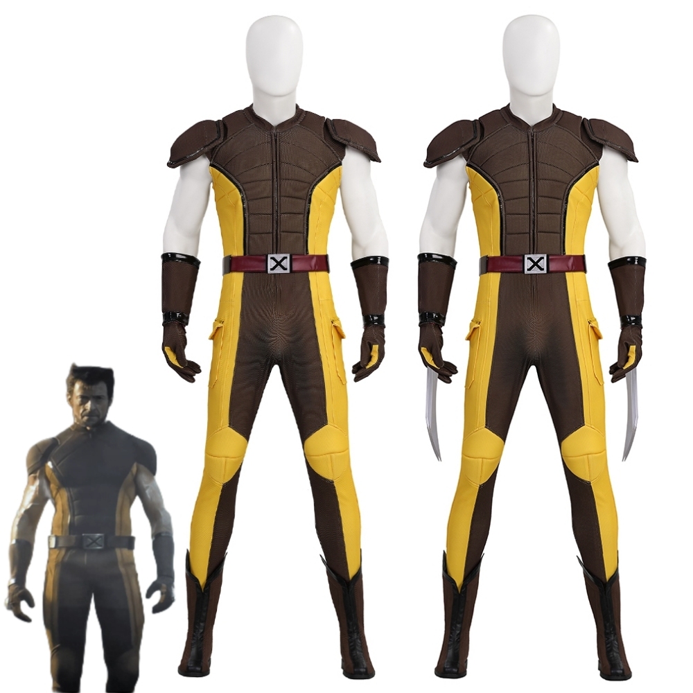 Deadpool 3 Wolverine Halloween Cosplay Costume Brown Outfits Takerlama