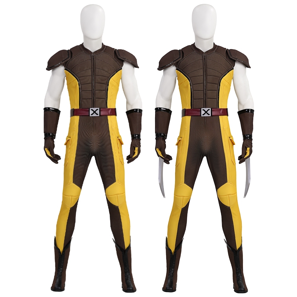 Deadpool 3 Wolverine Halloween Cosplay Costume Brown Outfits Takerlama