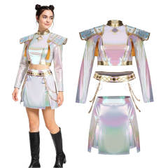 Kpop Demon Hunters Zoey Stage Cosplay Costume White Performance Dance Outfit Takerlama XXL In Stock