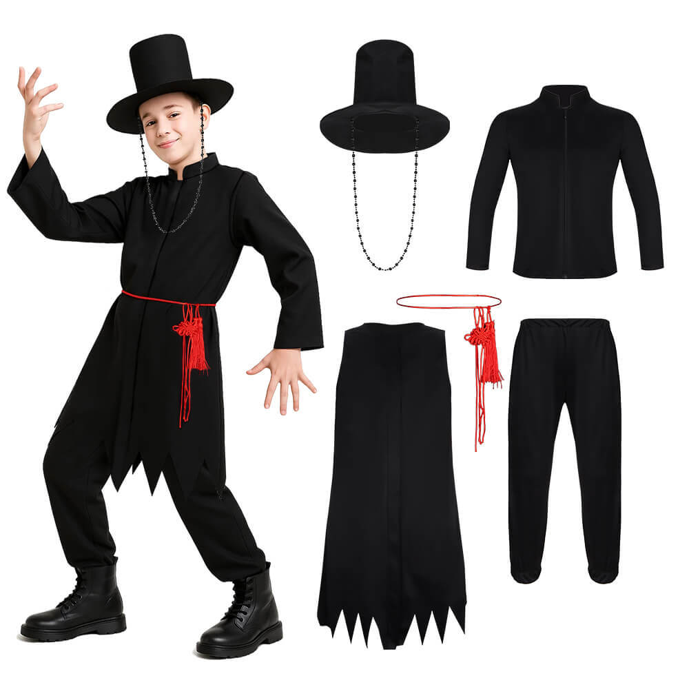 Child The Saja Boys Jinu Demon Suit Cosplay Costume-Kpop Demon Hunters Takerlama