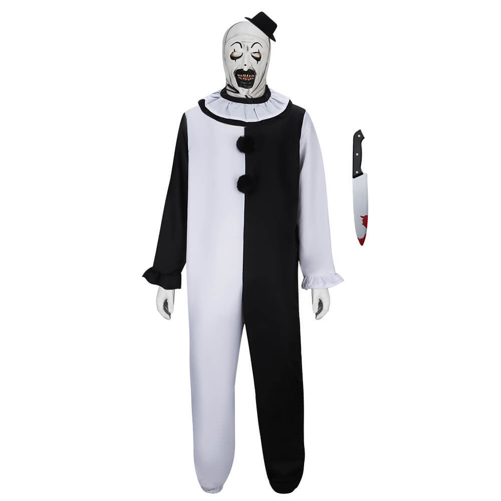 Terrifier Halloween Costume Art the Clown Cosplay Outfits the Killer Clown Jumpsuit In Stock-Takerlama