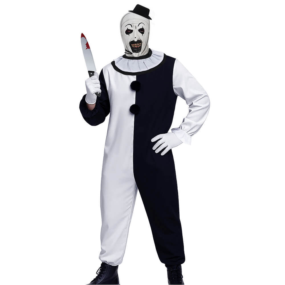Terrifier Halloween Costume Art the Clown Cosplay Outfits the Killer Clown Jumpsuit In Stock-Takerlama