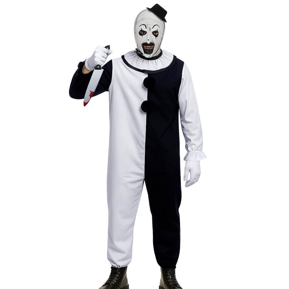 Terrifier Halloween Costume Art the Clown Cosplay Outfits the Killer Clown Jumpsuit In Stock-Takerlama