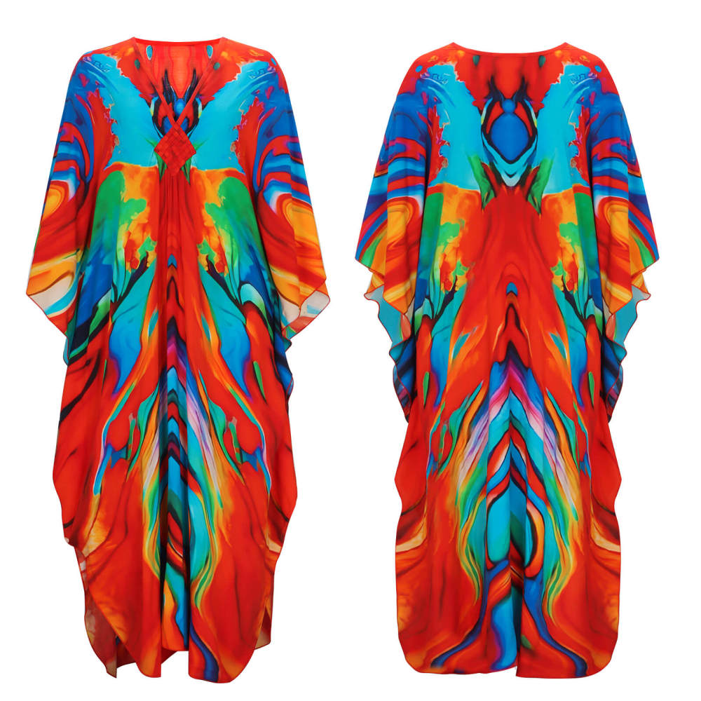 Mrs Roper Landlady Cosplay Costume Women's Print Caftan Dresses Jewelry Wig Sunglass Takerlama